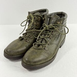 Seven Dials Reedy Olive Green Hiking Combat Boots Womens 8.5M Lace Up Lug Sole